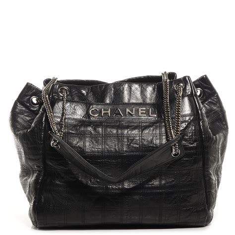 chanel square stitch lax bag|CHANEL Lambskin Square Stitched Lax Large Tote Black.